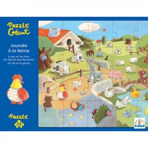 Puzzle Géant 24 pièces – Journée à la ferme   –   Djeco