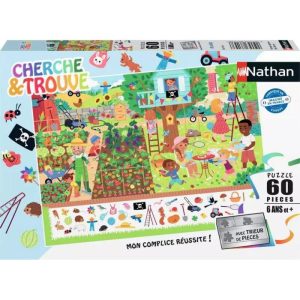 Puzzle 60 pièces – Cherche & trouve   –   Nathan